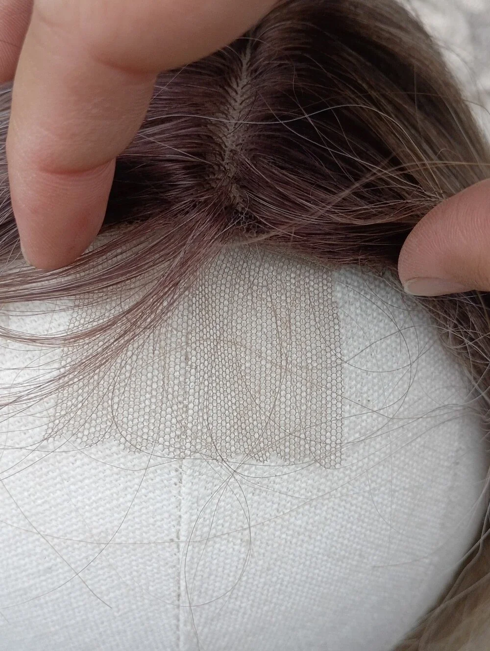 Brunette To Blonde Lace Front Wig Topper Hair Extension